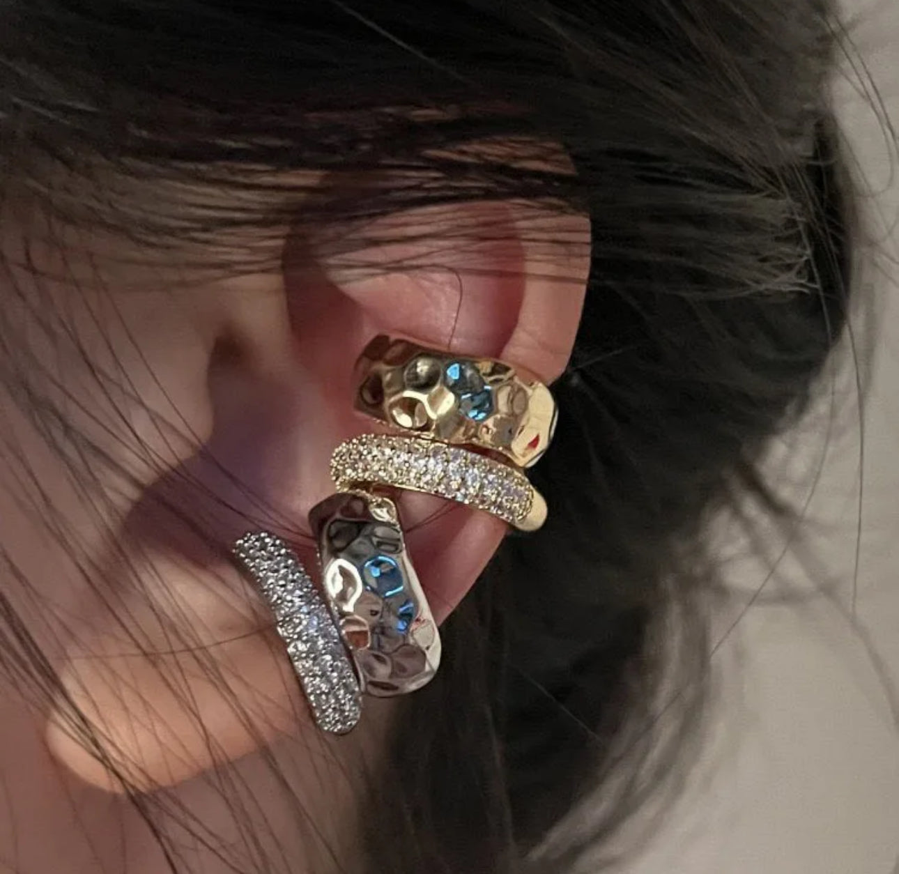 Diamonte Ear Cuffs