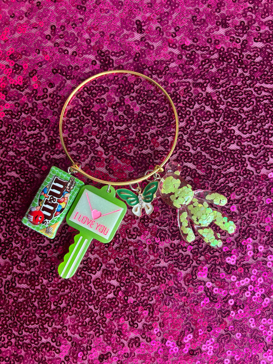 Green Charm Bracelet