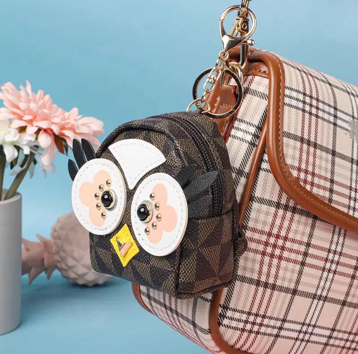 Owl Backpack Keychain Bag Charm