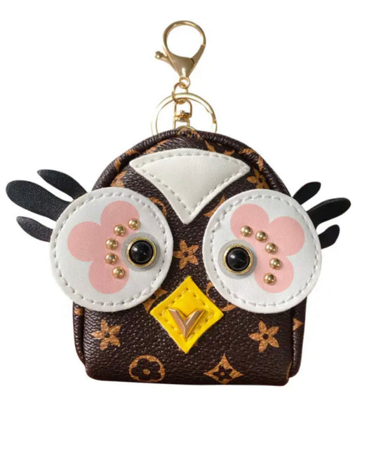 Owl Backpack Keychain Bag Charm