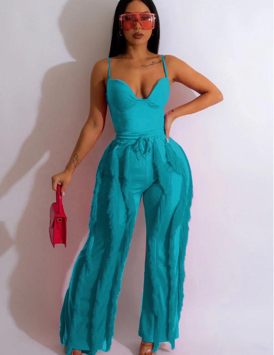 Kayla 2 piece tassel set