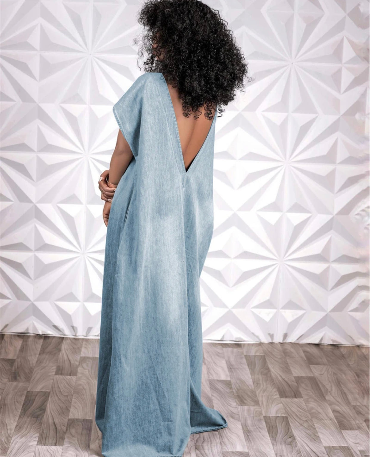 “ Elements” Denim Maxi Dress