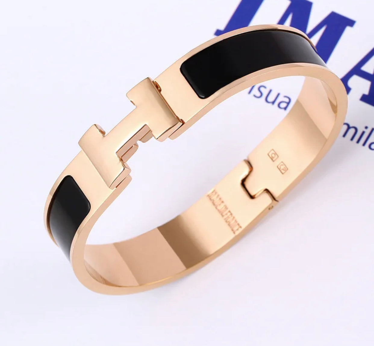 “ H “ bangle bracelet