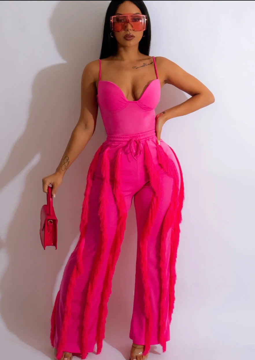 Kayla 2 piece tassel set