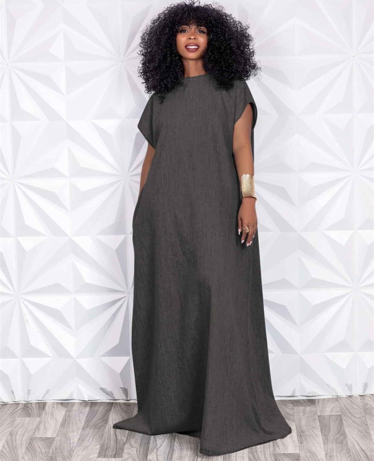 “ Elements” Denim Maxi Dress