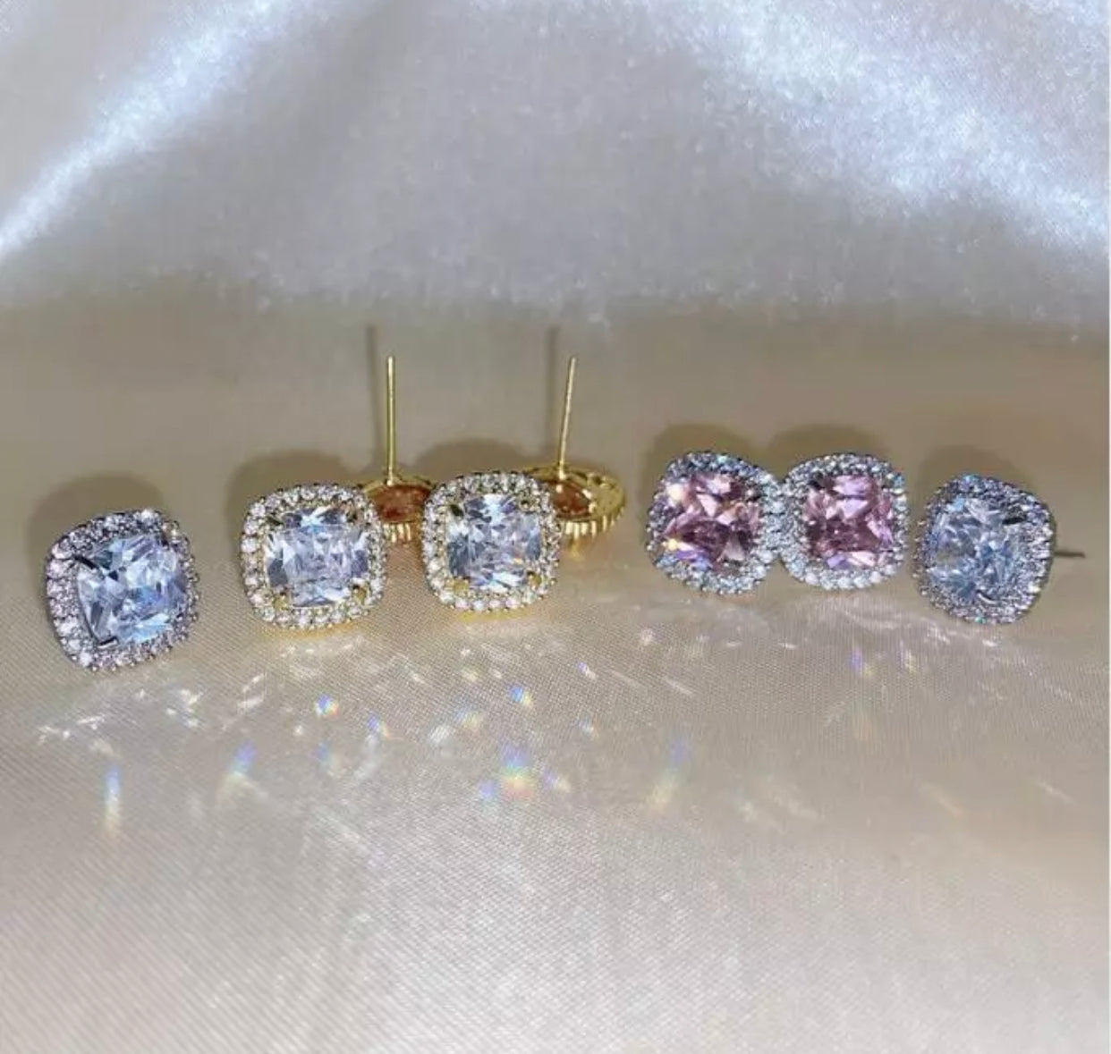 Diamond Square Studs