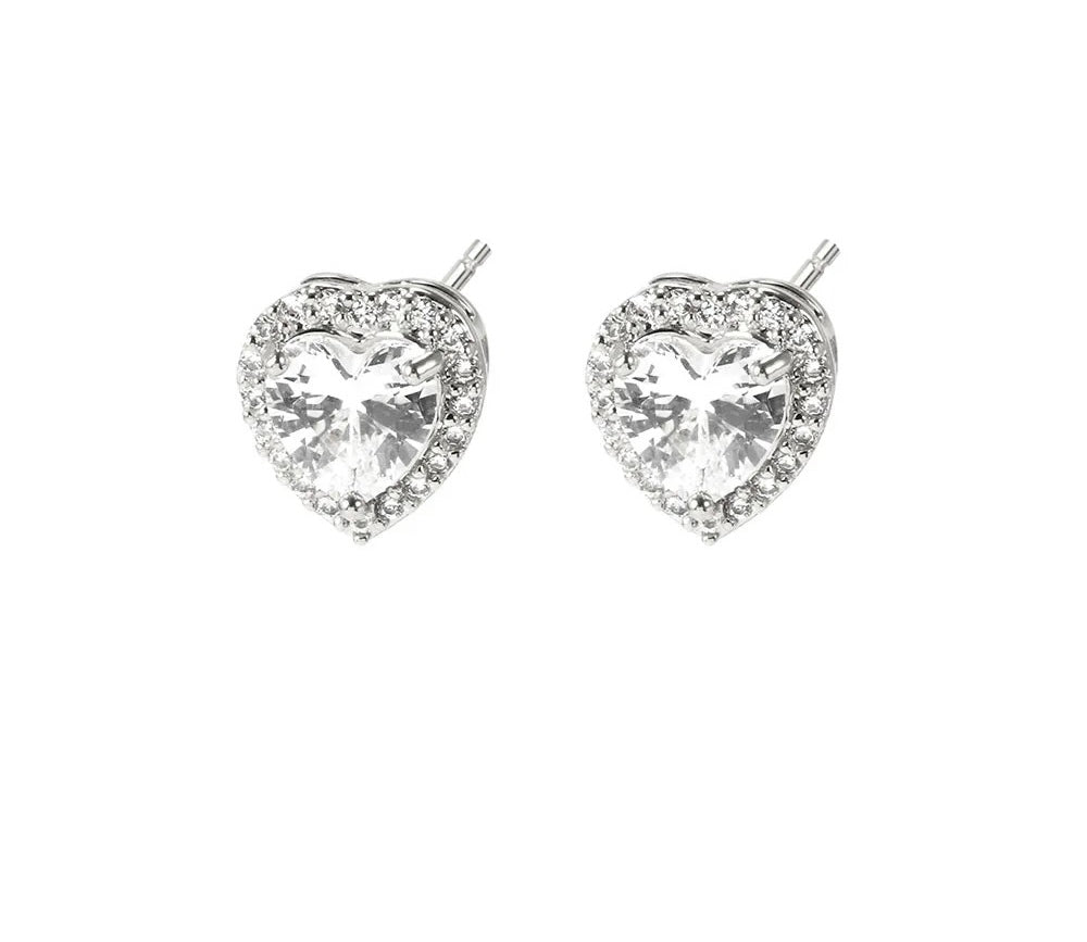 Heart Diamond Studs